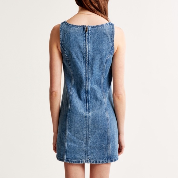 Abercrombie & Fitch Denim Mini Dress, Women’s Size XXS, Medium Wash - Picture 4 of 9